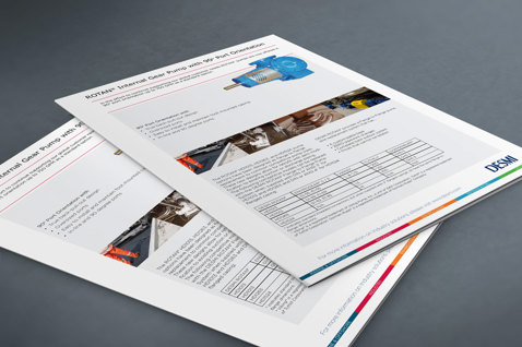 DESMI brochures showcasing ROTAN 90 Degree Port Orientation.