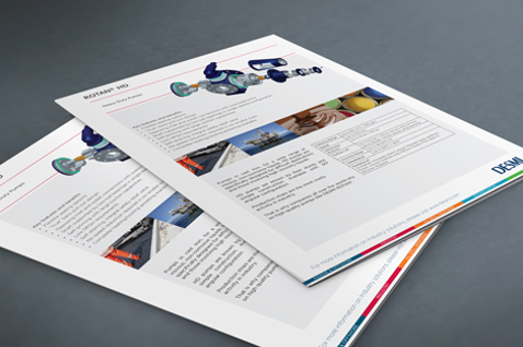Brochures featuring DESMI ROTAN HD pump for fluid handling applications.