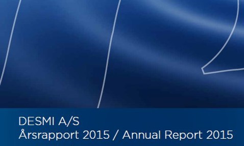 DESMI A/S Annual Report 2015 cover with company registration number.