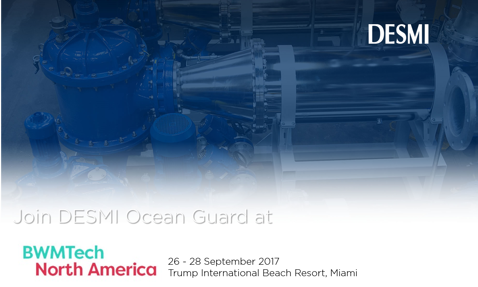 DESMI Ocean Guard equipment featured at BWMTech North America 2017 event in Miami.