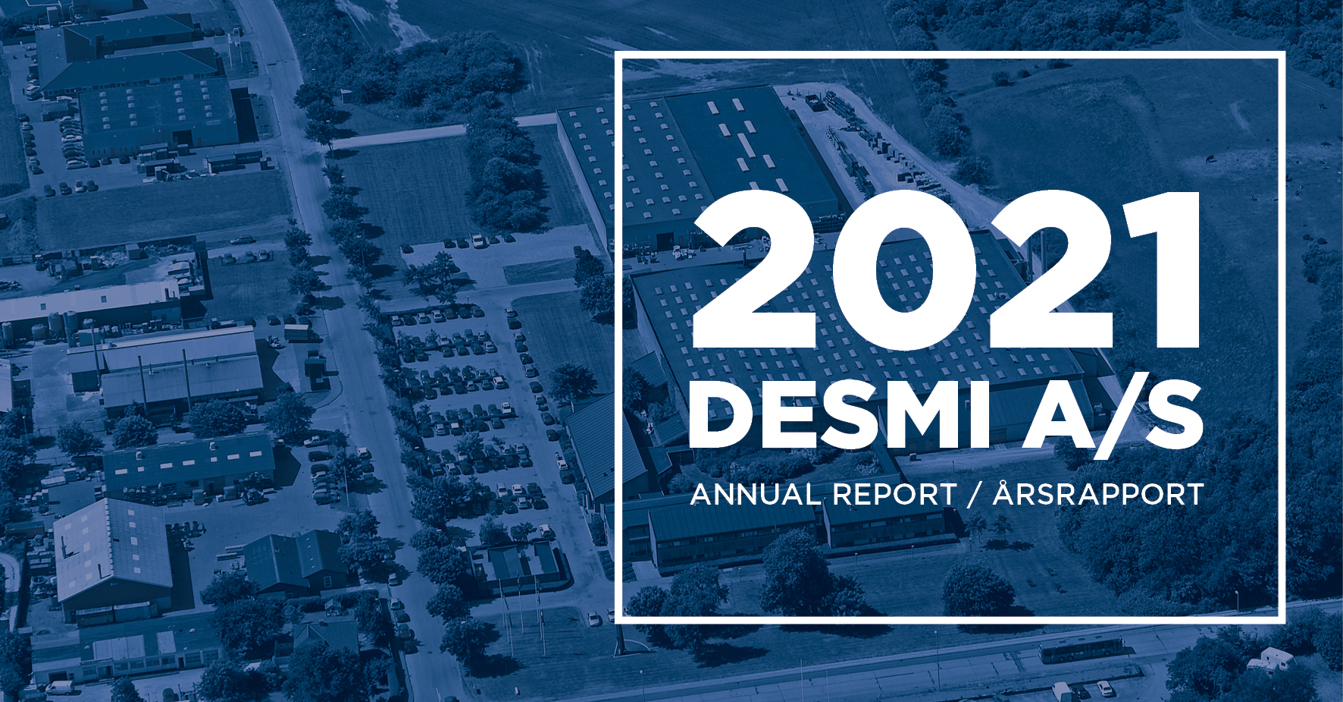 俯视图，叠加文字“2021 DESMI A/S Annual Report”。