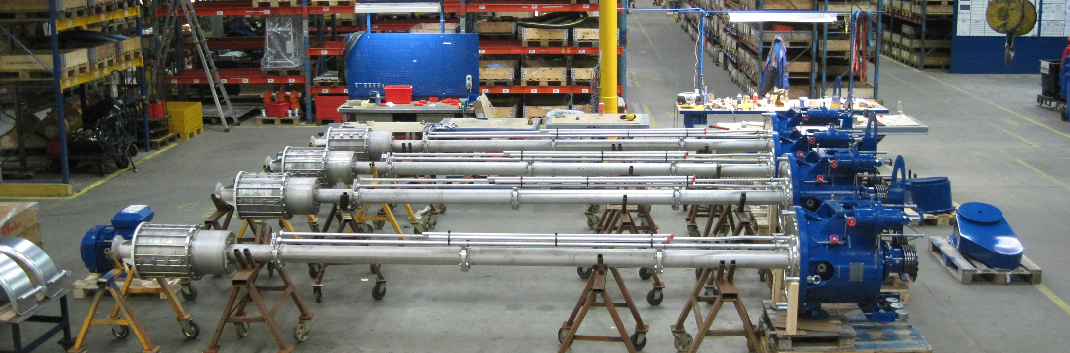 DESMI Cargo pumps lined up