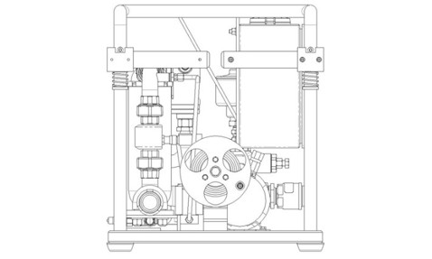 DESMI OptiSave系统用于流体处理应用的技术图纸。