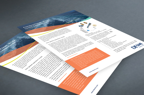 DESMI brochure featuring CompactClean ECS for efficient ballast water management.