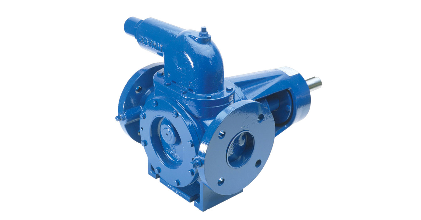 Blue DESMI ROTAN HD gear pump for fluid handling applications.