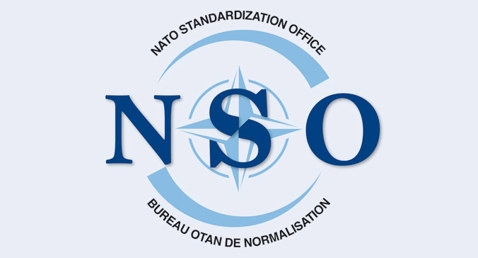 NATO Standardization Office logo with compass design and bilingual text.