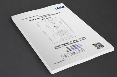 Manual de instrucciones para la bomba centrífuga en línea vertical DESMI NSL Spacer.