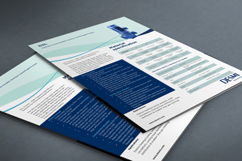 Folletos que presentan productos y especificaciones de DESMI para soluciones de manejo de fluidos.