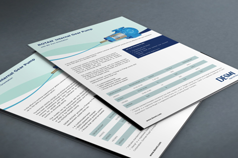 Folletos de DESMI que muestran la orientación de puerto a 90 grados de ROTAN.