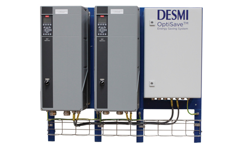 Système d'économie d'énergie DESMI OptiSave avec deux unités VLT Aqua Drive.