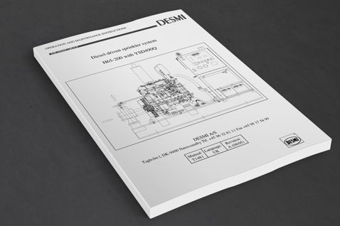 DESMI operation manual for diesel-driven sprinkler system H65-200 with YSD490Q.
