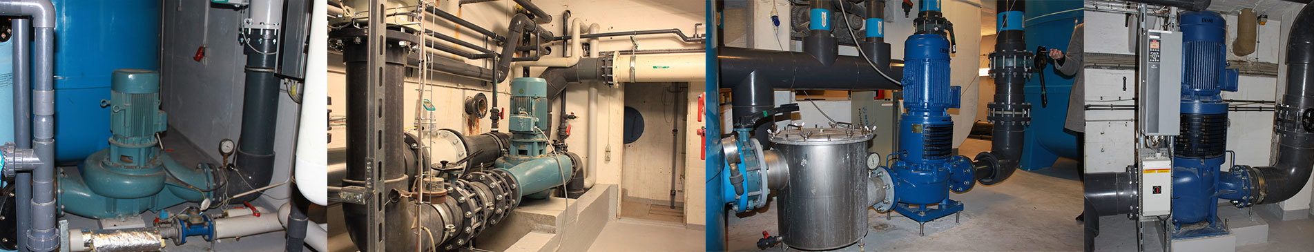 Industrial facility with DESMI pumps and piping for fluid handling systems.