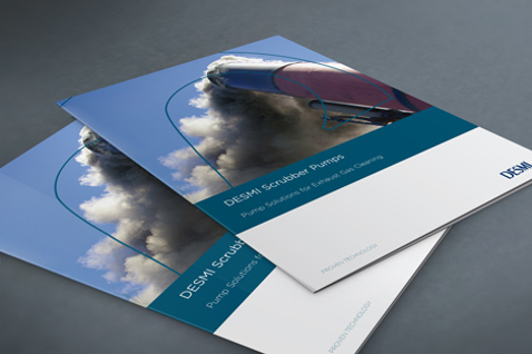 DESMI brochure showcasing scrubber pumps for environmental cleaning solutions.