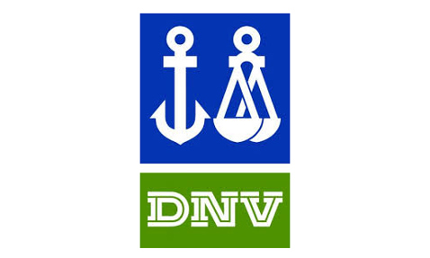 DNV logo featuring an anchor and scales on a blue and green background.