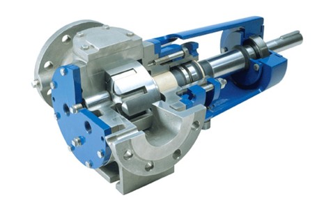 Cutaway view of a DESMI centrifugal pump for fluid handling applications.