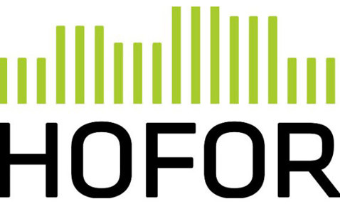 HOFOR logo with green vertical bars resembling a city skyline.