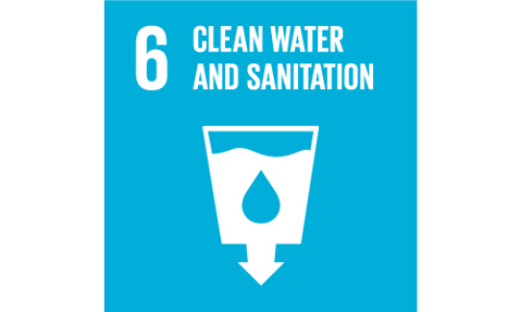 UN Sustainable Development Goal 6: Clean Water and Sanitation icon.