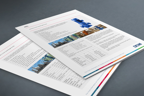 Brochures featuring DESMI products and technical specifications for fluid handling solutions.
