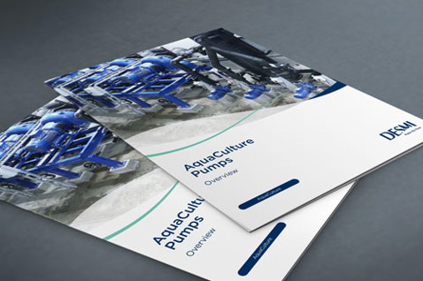 DESMI aquaculture pumps brochures showcasing fluid handling solutions.