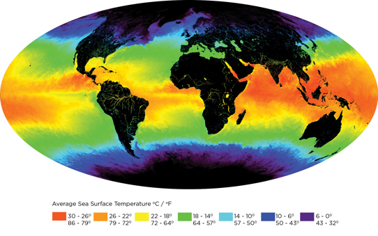 OptiSaveÃƒÂ¢Ã¢â‚¬Å¾Ã‚Â¢ - Average Sea Surface Temperature