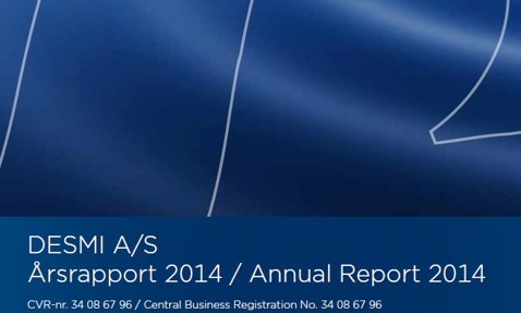 DESMI A/S Annual Report 2014 cover with registration number information.