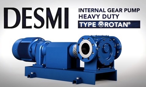 DESMI Rotan heavy-duty internal gear pump for fluid handling applications.