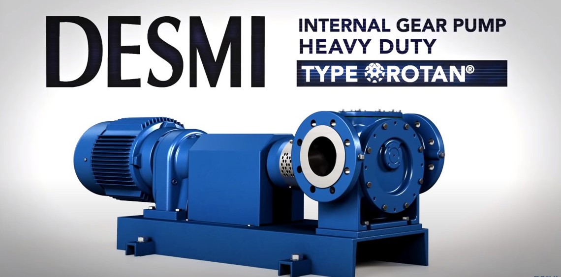 DESMI Rotan heavy-duty internal gear pump for fluid handling applications.
