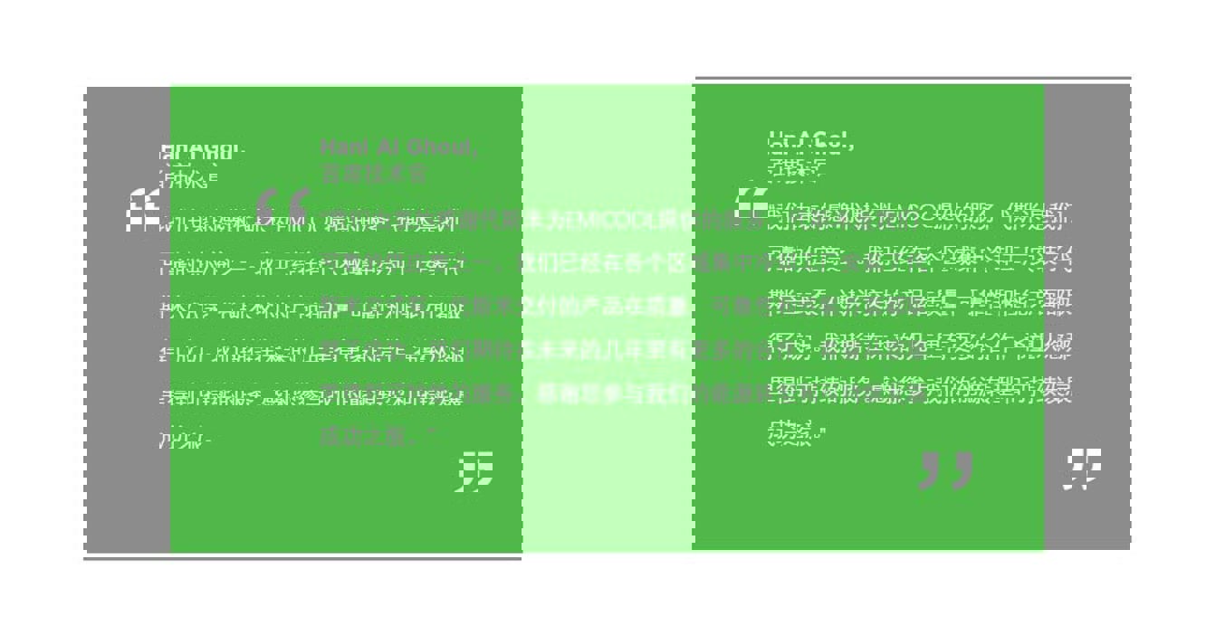 绿色背景，上面有Hani Al Ghoul的推荐语，使用中文文本。